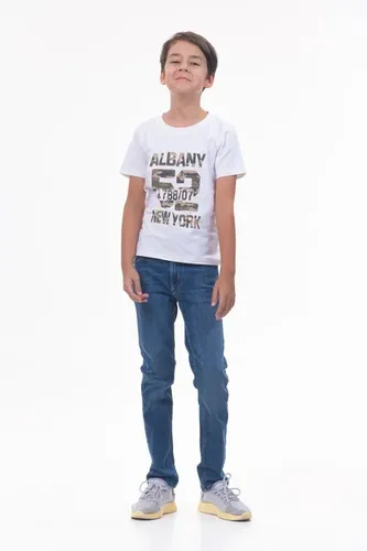 Детская футболка для мальчиков Rumino Jeans BOYFK51WHTWLS014, Белый, arzon
