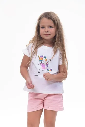 Детская футболка для девочек Rumino Jeans GRLFK7WHTWUC055, Белый, фото № 11