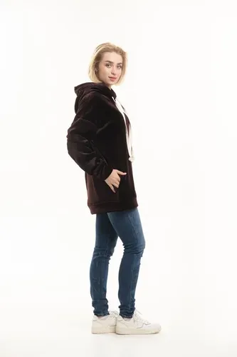 Женская толстовка Rumino Jeans HOODIEWMNBRNWLR001, Коричневый, фото № 18