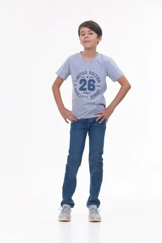 Детская футболка для мальчиков Rumino Jeans BOYFK25GRWLS021, Серый, фото № 13