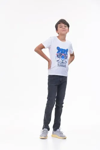 Детская футболка для мальчиков Rumino Jeans BOYFK53WHTWAM004, Белый, фото № 20
