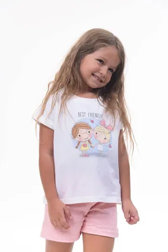 Детская футболка для девочек Rumino Jeans GRLFK7WHTWGS057, Белый, фото № 15