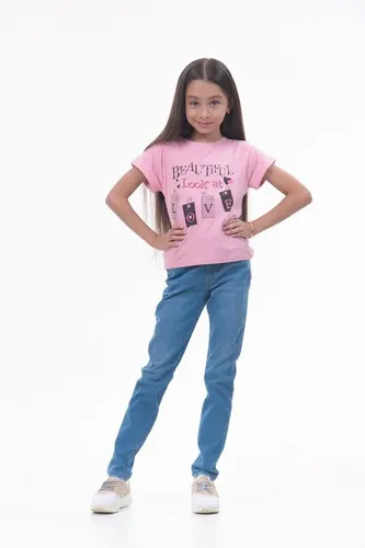 Детская футболка для девочек Rumino Jeans GRLFK34PWLS025, Розовый, фото
