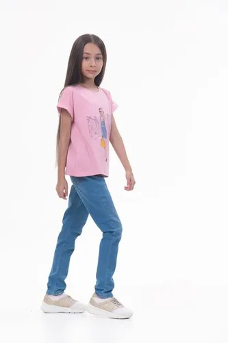Детская футболка для девочек Rumino Jeans GRLFK34PWG027, Розовый, фото № 12
