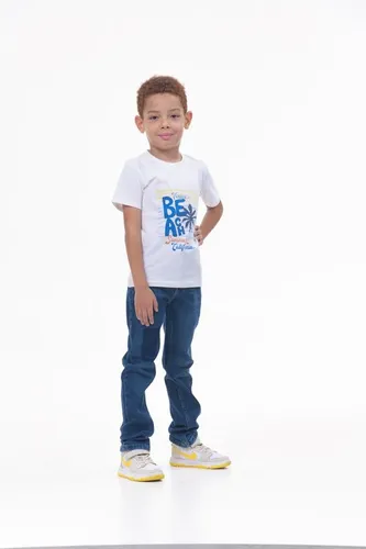 Детская футболка для мальчиков Rumino Jeans BOYFK44WHTWB034, Белый, 5000000 UZS