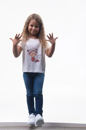 Детская футболка для девочек Rumino Jeans GRLFK41WHTWG018, Белый, фото № 20