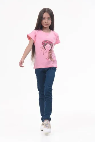 Детская футболка для девочек Rumino Jeans GRLFK13PWG038, Розовый, фото № 10