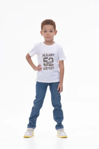 Детская футболка для мальчиков Rumino Jeans BOYFK45WHTWLS032, Белый, фото № 10