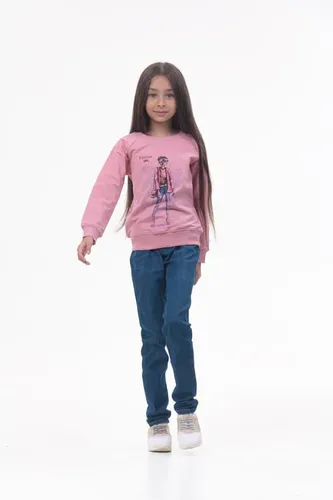Детская кофта с длинным рукавом для девочек Rumino Jeans GS003PWG004, Розовый, фото № 14