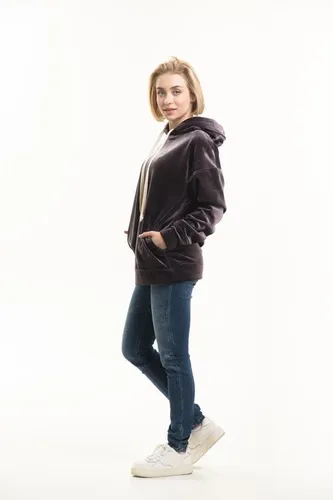 Женская толстовка Rumino Jeans HOODIEWMNGRWLR003, Серый, купить недорого
