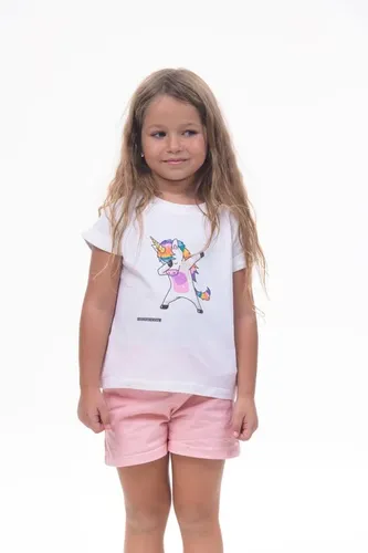 Детская футболка для девочек Rumino Jeans GRLFK7WHTWUC055, Белый, фото № 12