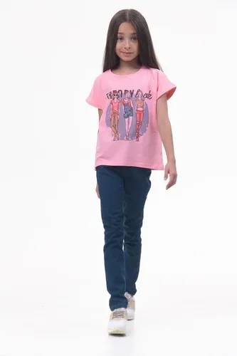 Детская футболка для девочек Rumino Jeans GRLFK13PWGS037, Розовый, 5000000 UZS