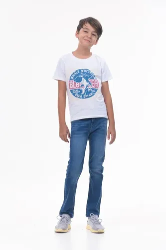 Детская футболка для мальчиков Rumino Jeans BOYFK51WHTWS017, Белый, фото № 14