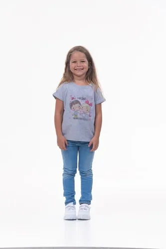 Детская футболка для девочек Rumino Jeans GRLFK4GRWBDG002, Серый, O'zbekistonda