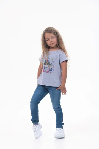 Детская футболка для девочек Rumino Jeans GRLFK4GR001, Серый, фото № 15
