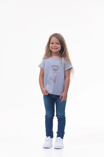 Детская футболка для девочек Rumino Jeans GRLFK4GRWG022, Серый, фото № 15