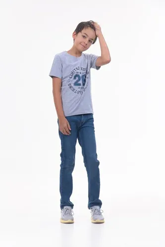 Детская футболка для мальчиков Rumino Jeans BOYFK25GRWLS021, Серый, фото № 14