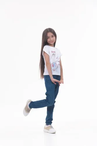 Детская футболка для девочек Rumino Jeans GRLFK23WHTWG061, Белый