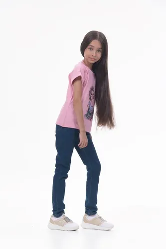 Детская футболка для девочек Rumino Jeans GRLFK34PWG035, Розовый, фото № 18