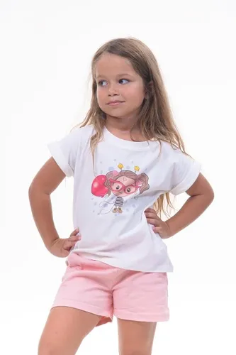 Детская футболка для девочек Rumino Jeans GRLFK41WHTWG062, Белый
