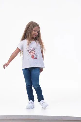 Детская футболка для девочек Rumino Jeans GRLFK41WHTWG018, Белый, фото № 13