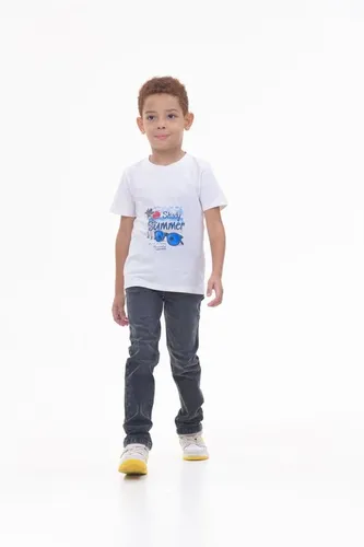 Детская футболка для мальчиков Rumino Jeans BOYFK44WHTWLS035, Белый, O'zbekistonda