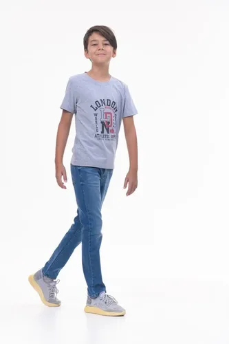 Детская футболка для мальчиков Rumino Jeans BOYFK25GRWLS010, Серый, фото № 12