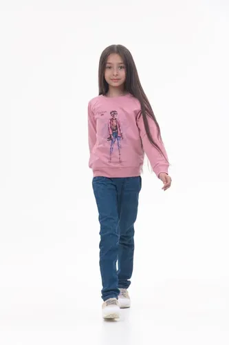 Детская кофта с длинным рукавом для девочек Rumino Jeans GS003PWG004, Розовый, фото № 11