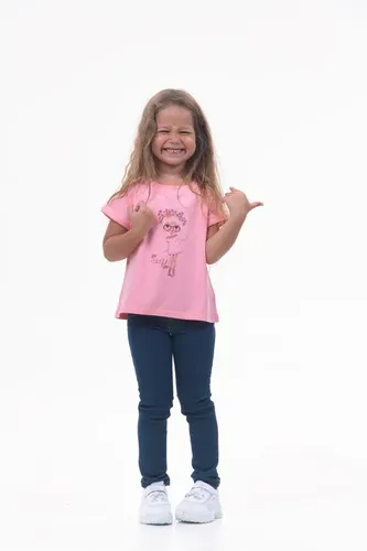 Детская футболка для девочек Rumino Jeans GRLFK1PWG028, Розовый, в Узбекистане