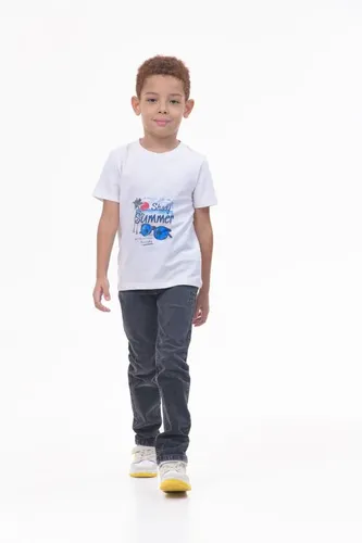 Детская футболка для мальчиков Rumino Jeans BOYFK44WHTWLS035, Белый, фото № 19