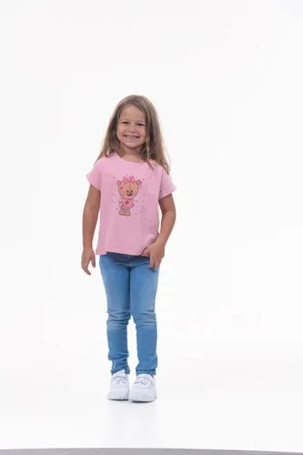 Детская футболка для девочек Rumino Jeans GRLFK3PWBR004, Розовый, фото
