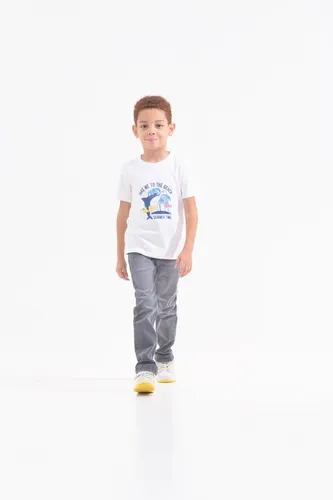 Детская футболка для мальчиков Rumino Jeans BOYFK44WHTWSK037, Белый, фото № 21