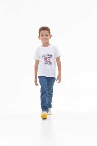 Детская футболка для мальчиков Rumino Jeans BOYFK44WHRWLS039, Белый, фото № 12