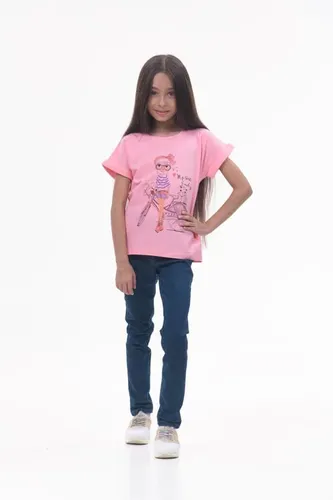 Детская футболка для девочек Rumino Jeans GRLFK15PKWG066, Розовый, фото № 9