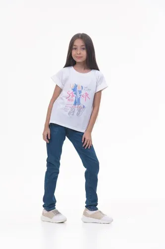 Детская футболка для девочек Rumino Jeans GRLFK47WHTWLS050, Белый, arzon