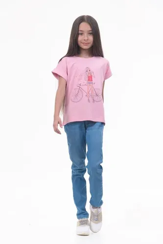 Детская футболка для девочек Rumino Jeans GRLFK34PWG029, Розовый, 5000000 UZS
