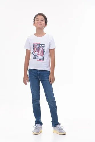 Детская футболка для мальчиков Rumino Jeans BOYFK51WHTWSS013, Белый