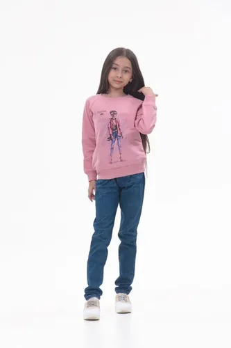 Детская кофта с длинным рукавом для девочек Rumino Jeans GS003PWG004, Розовый, фото № 9