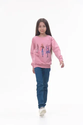Детская кофта с длинным рукавом для девочек Rumino Jeans GS003PWGS006, Розовый, фото