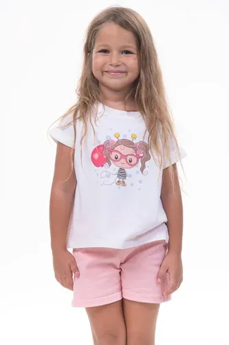 Детская футболка для девочек Rumino Jeans GRLFK41WHTWG062, Белый, O'zbekistonda
