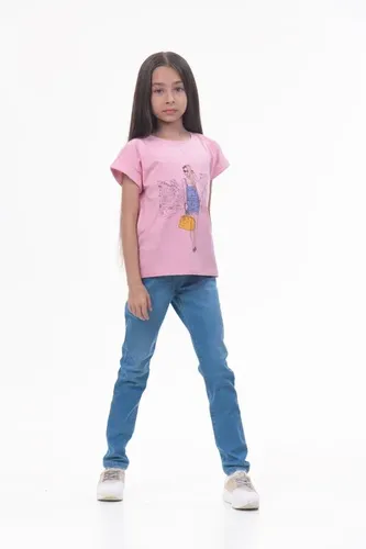 Детская футболка для девочек Rumino Jeans GRLFK34PWG027, Розовый