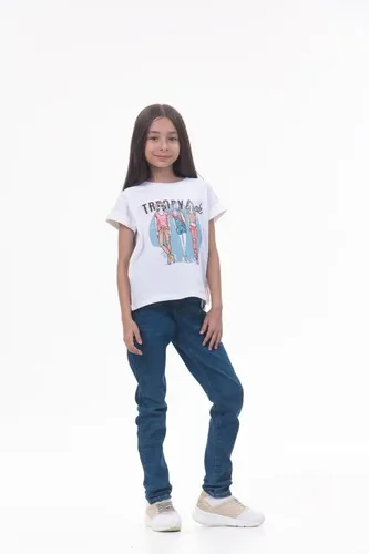 Детская футболка для девочек Rumino Jeans GRLFK47WHTWGS058, Белый