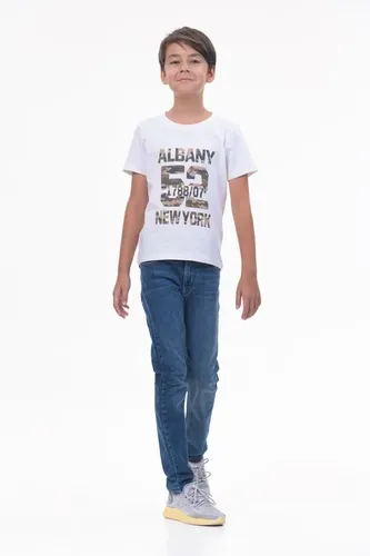 Детская футболка для мальчиков Rumino Jeans BOYFK51WHTWLS014, Белый, foto