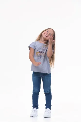Детская футболка для девочек Rumino Jeans GRLFK4GRWFDS020, Серый, фото № 11
