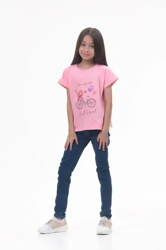 Детская футболка для девочек Rumino Jeans GRLFKPWBK005, Розовый, фото