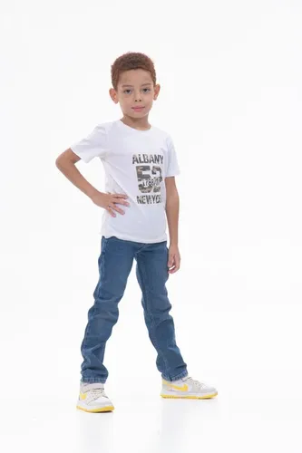Детская футболка для мальчиков Rumino Jeans BOYFK45WHTWLS032, Белый, 5000000 UZS