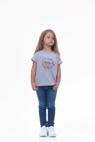Детская футболка для девочек Rumino Jeans GRLFK4GRWFDS020, Серый