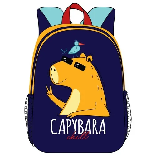 Ранец ArtSpace School Friend Capybara анатомическая спинка, Темно-синий