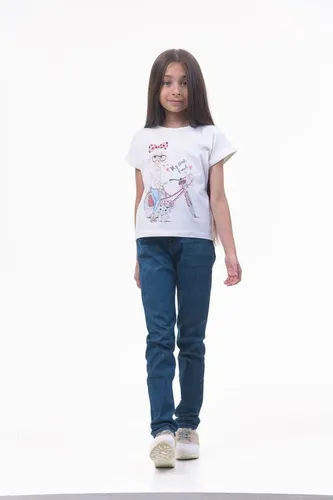 Детская футболка для девочек Rumino Jeans GRLFK23WHTWG061, Белый, купить недорого