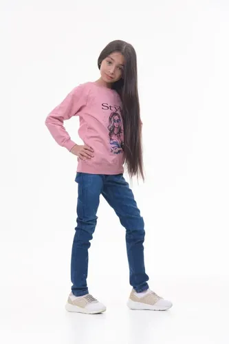 Детская кофта с длинным рукавом для девочек Rumino Jeans GS003PWG010, Розовый, 7000000 UZS